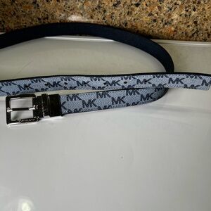 Michael Kors Blue Belt with Monogram Design size 42” Unisex